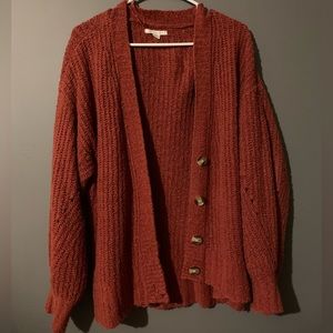 American Eagle medium autumn brown button up cardigan.